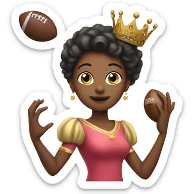 a princess juggling a football sticker