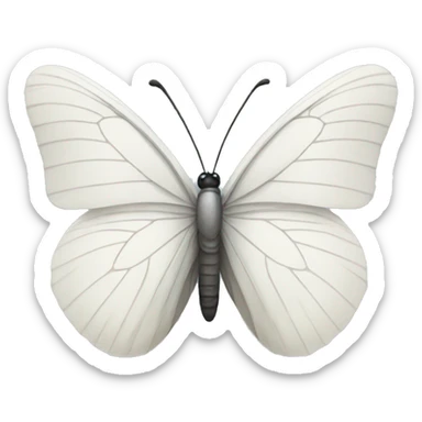 white butterfly sticker