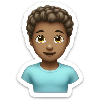 Babyblue heart sticker