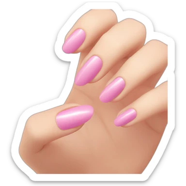 hand pink manicure sticker