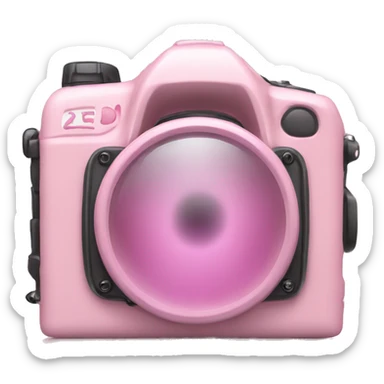 light pink digital camera sticker