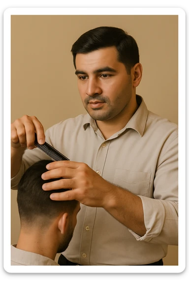 Now all that's left is the barber, take out the rest. sticker