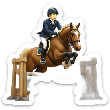 Saut d' obstacles à cheval sticker