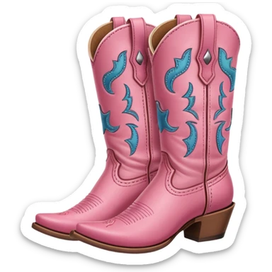 Pink Cowgirl boot sticker