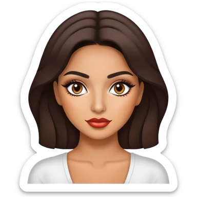 pretty latina baddie with makeup sticker