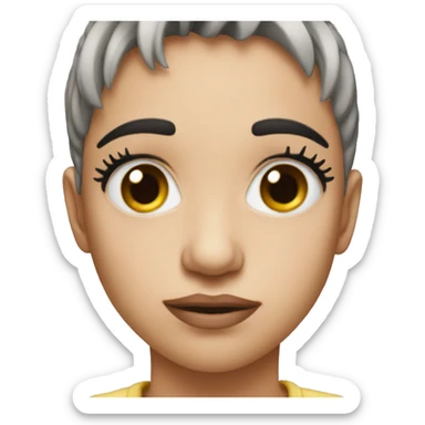 😔 with lashes sticker