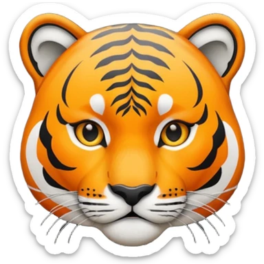 tiger face with a bandana sticker