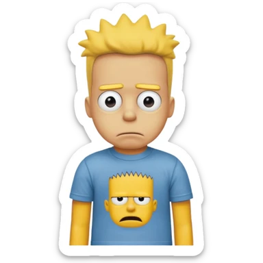 depressed bart simpson sticker