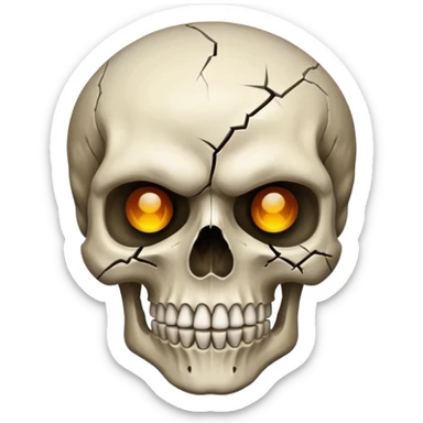 Dangerous skull sticker