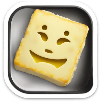 raclette in a square raclette pan sticker