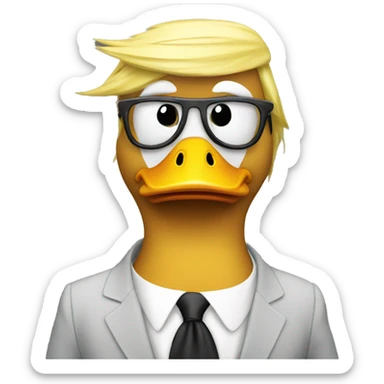 Donald trump as a duck sticker