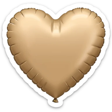Foil balloon beige heart  sticker