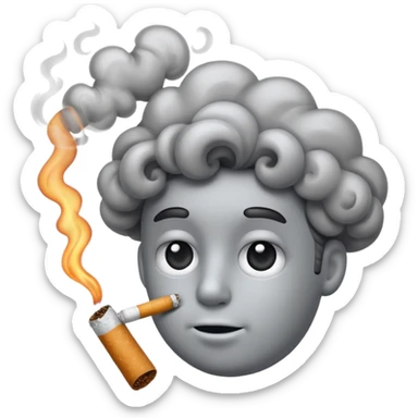 Cigarette smoking sticker