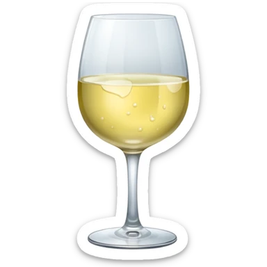 glass of white wine  sticker