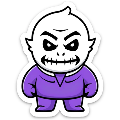 badman villain character sticker