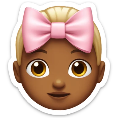 Baby pink bow sticker