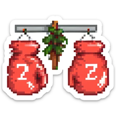 красные боксерские перчатки с надписью "23", no background sticker