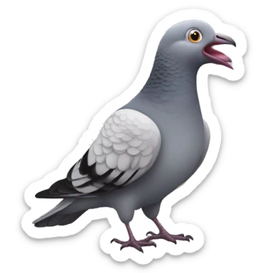 a very hungry pigeon sticker