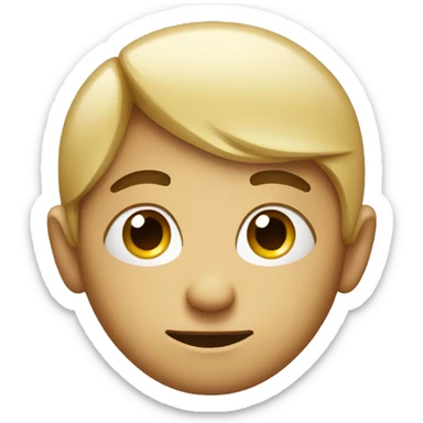 Head turned to the side while still making eye contact sticker