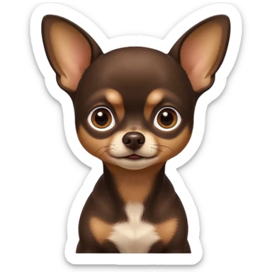 Dark brown chihuahua  sticker