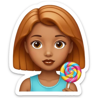 girl made of candy, with accessories from candy sticker