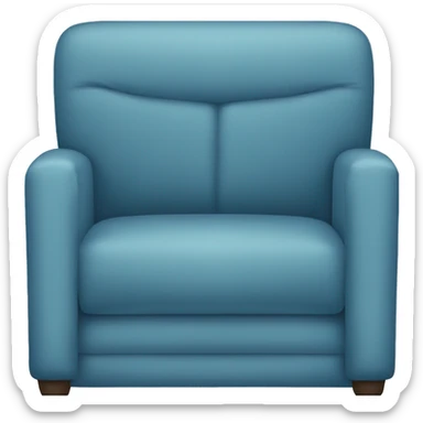 blue couch chair sticker
