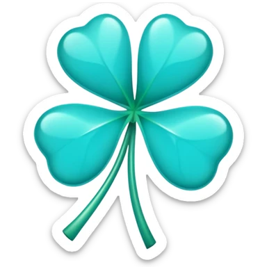 Turquoise 4 leafs clover shape with no strain sticker