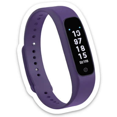 white fitness tracker bracelet with digital display sticker