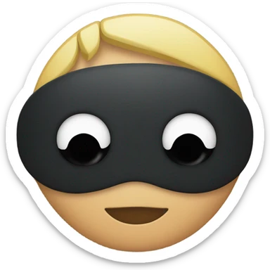 black eye patch covering one eye like Nick Fury from Marvel sticker