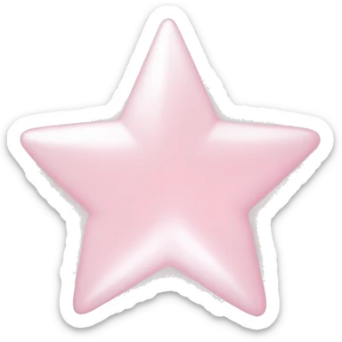 pale pink star sparkle sticker