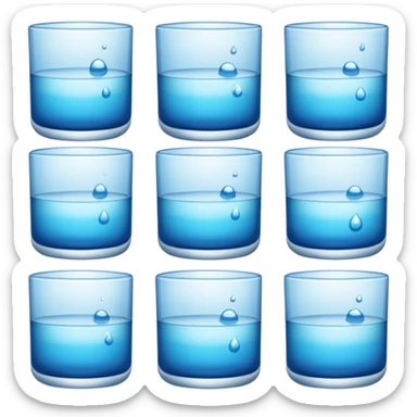 Use a series of frames showing the glass gradually filling with water sticker