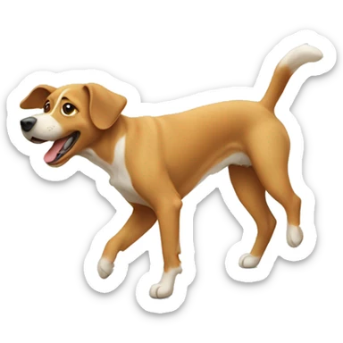 A dog doing a cartwheel sticker
