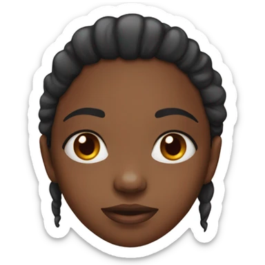 Black girl with red droopy eyes  sticker