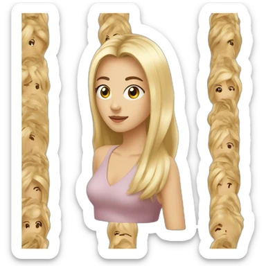 Une blonde et une brune qui se regardent sticker