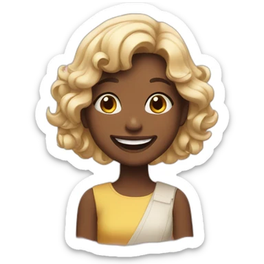 happiness girl sticker