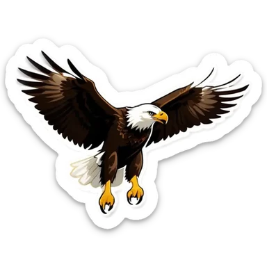eagle fishing sticker