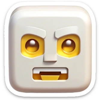 Clash of Clans aesthetic: Cinematic Playful Pixel 3D Key Emoji, rendered in a 3D vector-style similar to standard emojis with minimal shading and bold, simplified shapes. A compact, distinct form with signature details, softly glowing with a pixelated adventure charm. Simplified yet unmistakably iconic, highly detailed and consistent, glowing with a soft radiance and high shine. Stylized with a touch of classic pixel-art charm and a soft glowing outline, capturing the essence of a beloved gaming relic with a friendly, playful manner! sticker