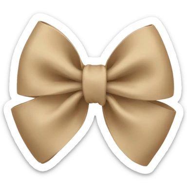 Beige bow sticker
