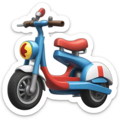 Trotinette mario sticker