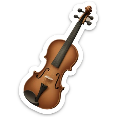 vintage pastel brown violin sticker