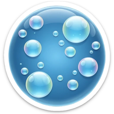Light blue soap bubbles sticker