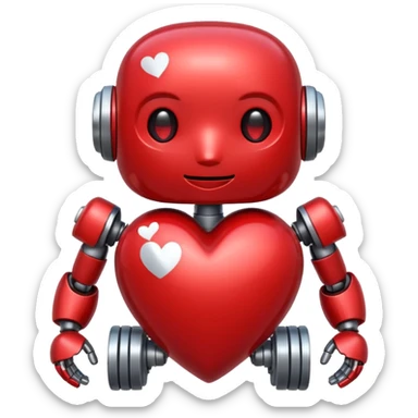 bot with heart sticker