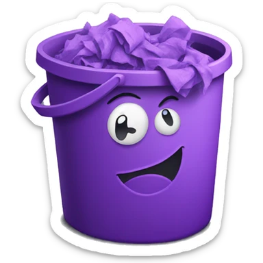 Purple rubbish  sticker