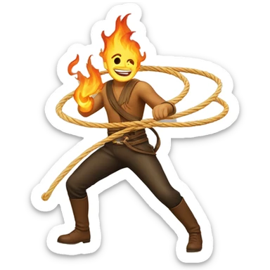 lasso on fire (don’t include a human. just have the lasso by itself) sticker