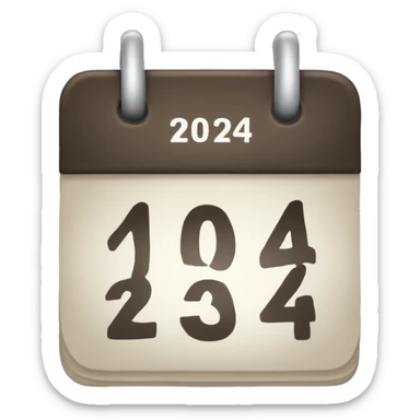 calendar with 2024 written sticker
