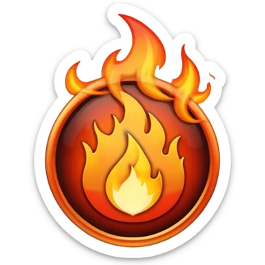 playbutton with flames sticker