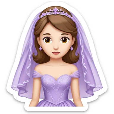 Lilac Wedding gown sticker
