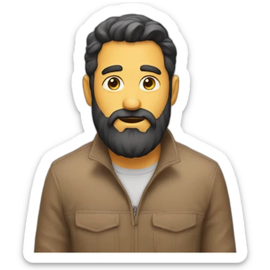 bearded man Lurk emote sticker