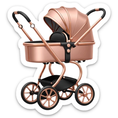 Rosegold designer baby stroller sticker