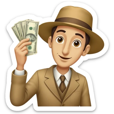 Jew with long nose and money bags sticker